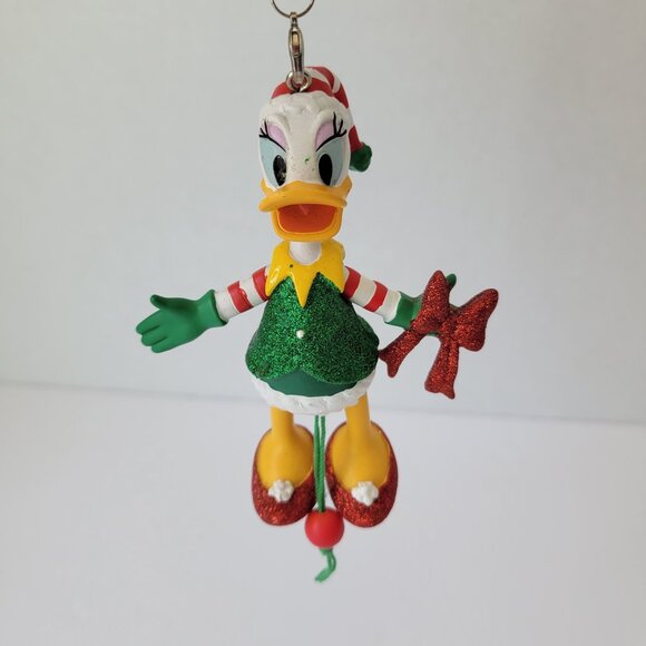 RARE Disney Parks Daisy Duck Marionette Santa's Helper Christmas Ornament NWT - Picture 1 of 6